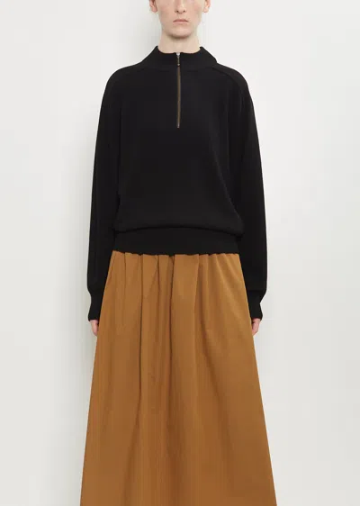 6397 Cashmere Wool Half Zip Sweater In Black