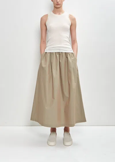 6397 Cotton Pull-on Skirt In Iridescent Army