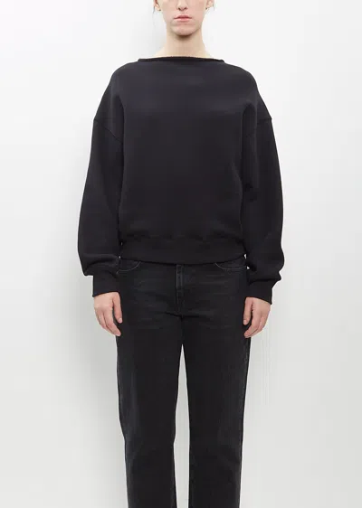 6397 Cotton Wool Rolled Neck Sweatshirt In Black