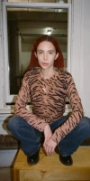 6397 Crew Cardigan Tiger