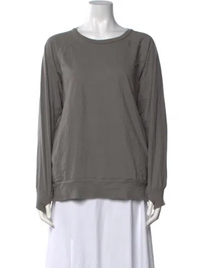 Pre-owned 6397 Crew Neck Long Sleeve Sweatshirt In Grey