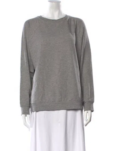 Pre-owned 6397 Crew Neck Long Sleeve Sweatshirt In Grey/pink