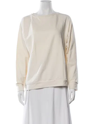 Pre-owned 6397 Crew Neck Long Sleeve Sweatshirt In Neutrals