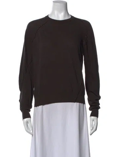 Pre-owned 6397 Crew Neck Long Sleeve Top In Black
