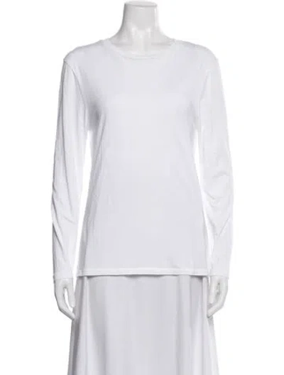 Pre-owned 6397 Crew Neck Long Sleeve T-shirt In White