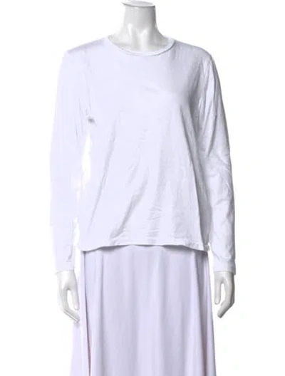 Pre-owned 6397 Crew Neck Long Sleeve T-shirt In White