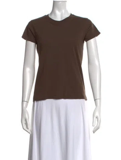 Pre-owned 6397 Crew Neck Short Sleeve T-shirt In Brown