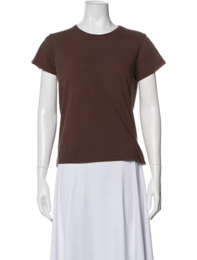 Pre-owned 6397 Crew Neck Short Sleeve T-shirt In Brown