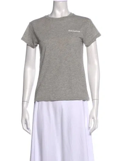 Pre-owned 6397 Crew Neck Short Sleeve T-shirt In Gray