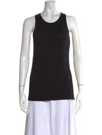 Pre-owned 6397 Crew Neck Sleeveless Top In Black