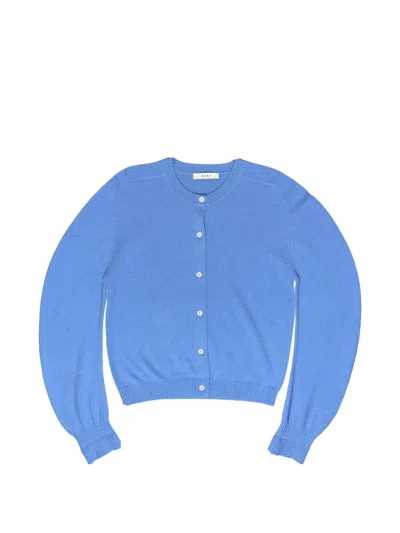 6397 Crew-neck Button-up Cardigan In Blue