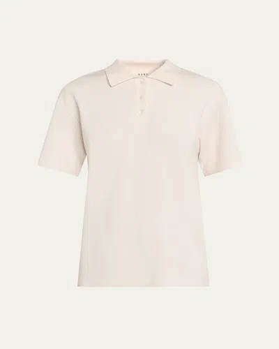 6397 Double-knit Wool Cashmere Polo In Neutral