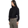 6397 Mud-coloured Draped Sweatshirt In Black