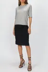 6397 Drawstring Skirt In Black In Black