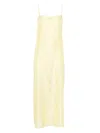 6397 Embroidered Dot Maxi Dress In Yellow
