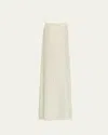 6397 Embroidered Silk Slip Dress In White