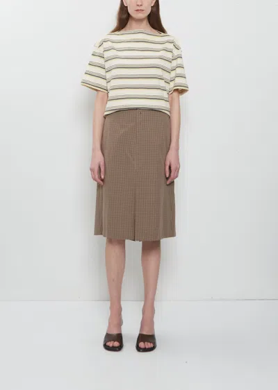 6397 Fishtail Cotton Skirt In Brown