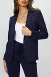 6397 Fitted Blazer In Midnight In Blue