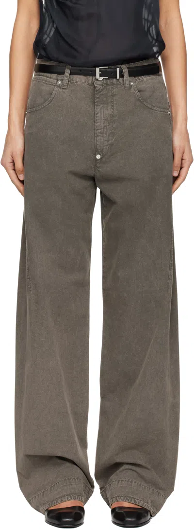 6397 Gray Darted Jeans In Green