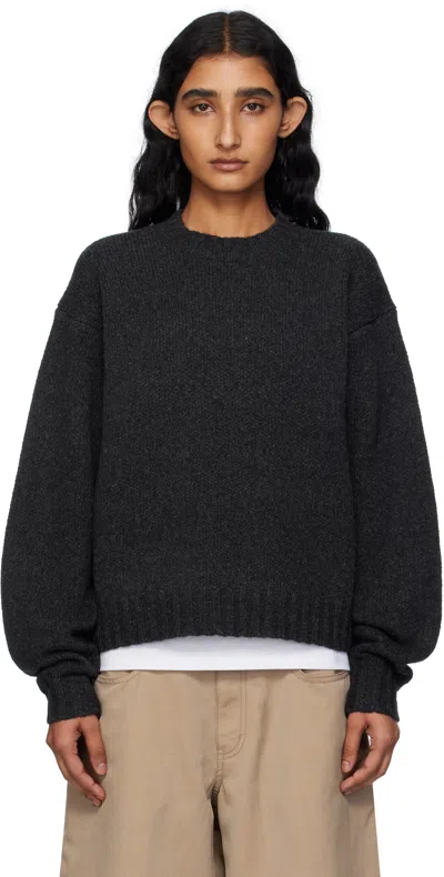 6397 Gray High Neck Sweater