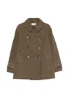 6397 Great Double-breasted Collared Jacket In Brown