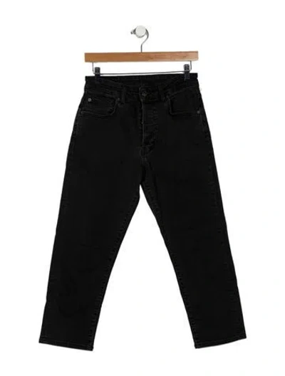 Pre-owned 6397 High-rise Straight Leg Jeans In Black