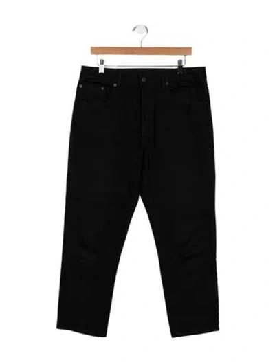 Pre-owned 6397 High-rise Straight Leg Jeans In Black