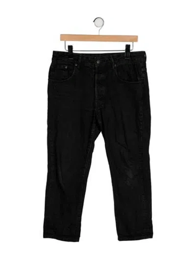 Pre-owned 6397 High-rise Straight Leg Jeans In Black