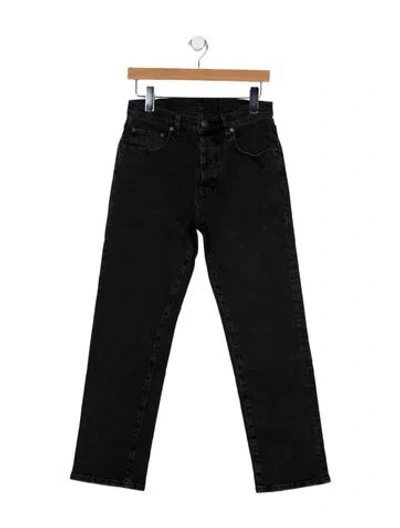Pre-owned 6397 High-rise Straight Leg Jeans In Black