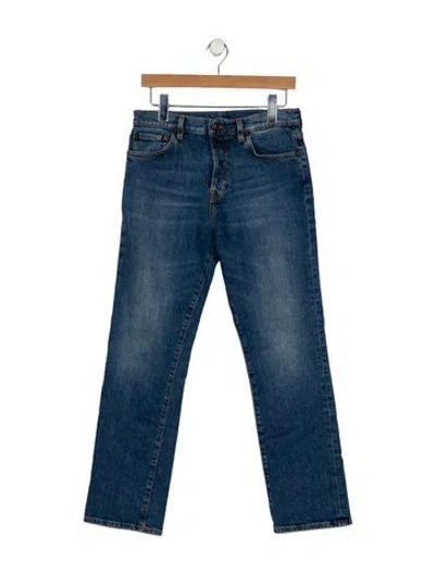 Pre-owned 6397 High-rise Straight Leg Jeans In Blue