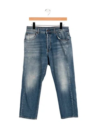 Pre-owned 6397 High-rise Straight Leg Jeans In Blue