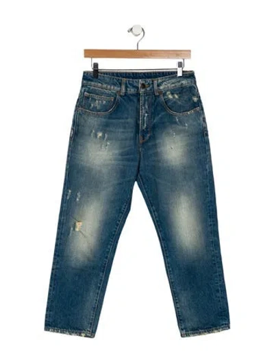 Pre-owned 6397 High-rise Straight Leg Jeans In Blue