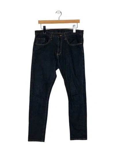 Pre-owned 6397 High-rise Straight Leg Jeans In Blue