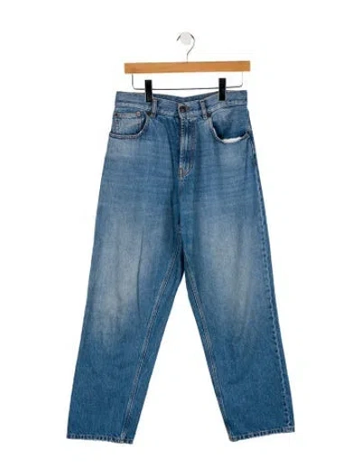 Pre-owned 6397 High-rise Straight Leg Jeans In Blue