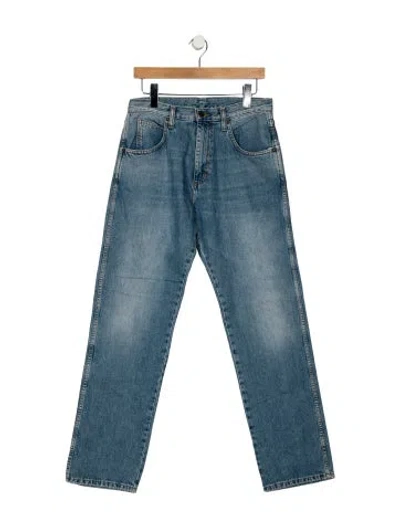 Pre-owned 6397 High-rise Straight Leg Jeans In Blue