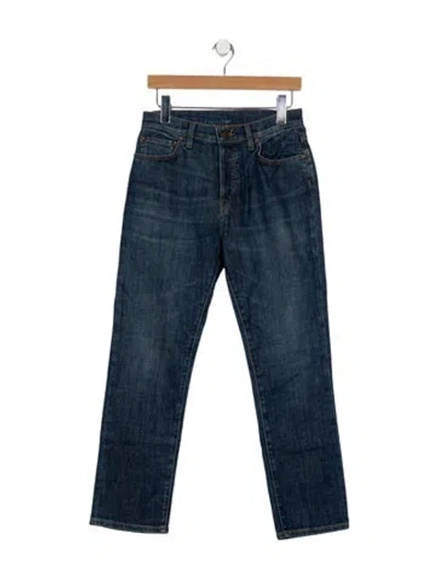 Pre-owned 6397 High-rise Straight Leg Jeans In Blue