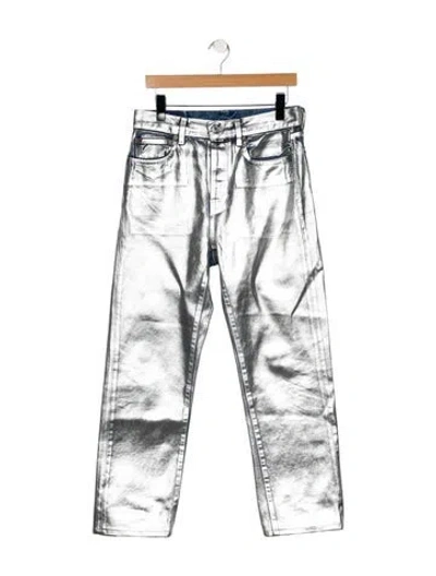 Pre-owned 6397 High-rise Straight Leg Jeans In Blue