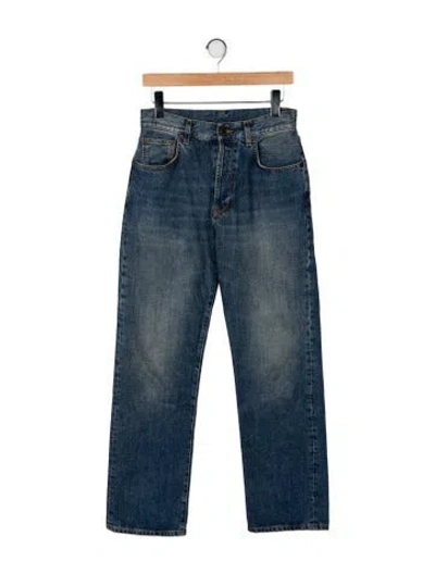 Pre-owned 6397 High-rise Straight Leg Jeans In Blue