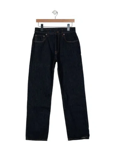 Pre-owned 6397 High-rise Straight Leg Jeans In Blue