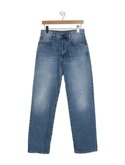 Pre-owned 6397 High-rise Straight Leg Jeans In Blue