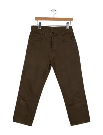 Pre-owned 6397 High-rise Straight Leg Jeans In Brown