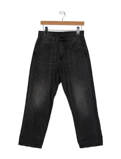 Pre-owned 6397 High-rise Straight Leg Jeans In Gray