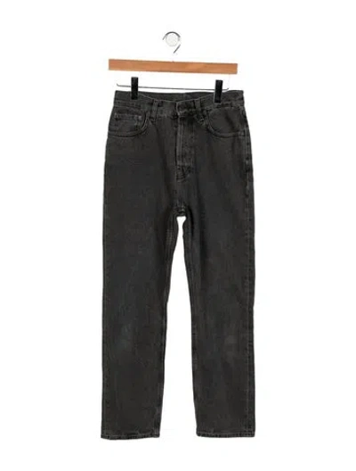 Pre-owned 6397 High-rise Straight Leg Jeans In Grey
