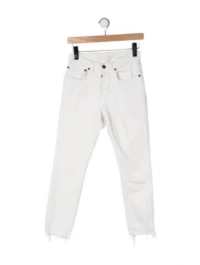 Pre-owned 6397 High-rise Straight Leg Jeans In Neutrals