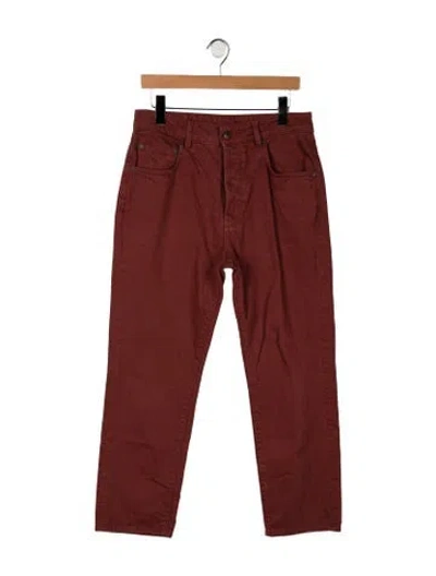 Pre-owned 6397 High-rise Straight Leg Jeans In Red