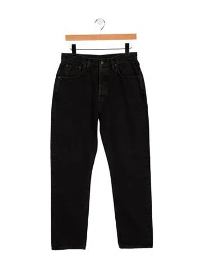 Pre-owned 6397 High-rise Straight Leg Jeans W/ Tags In Black