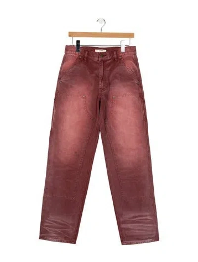 Pre-owned 6397 High-rise Straight Leg Jeans W/ Tags In Red