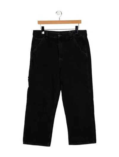 Pre-owned 6397 High-rise Wide Leg Jeans In Black