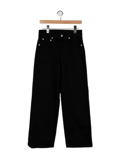 Pre-owned 6397 High-rise Wide Leg Jeans In Black