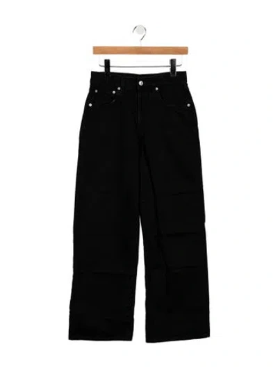 Pre-owned 6397 High-rise Wide Leg Jeans In Black